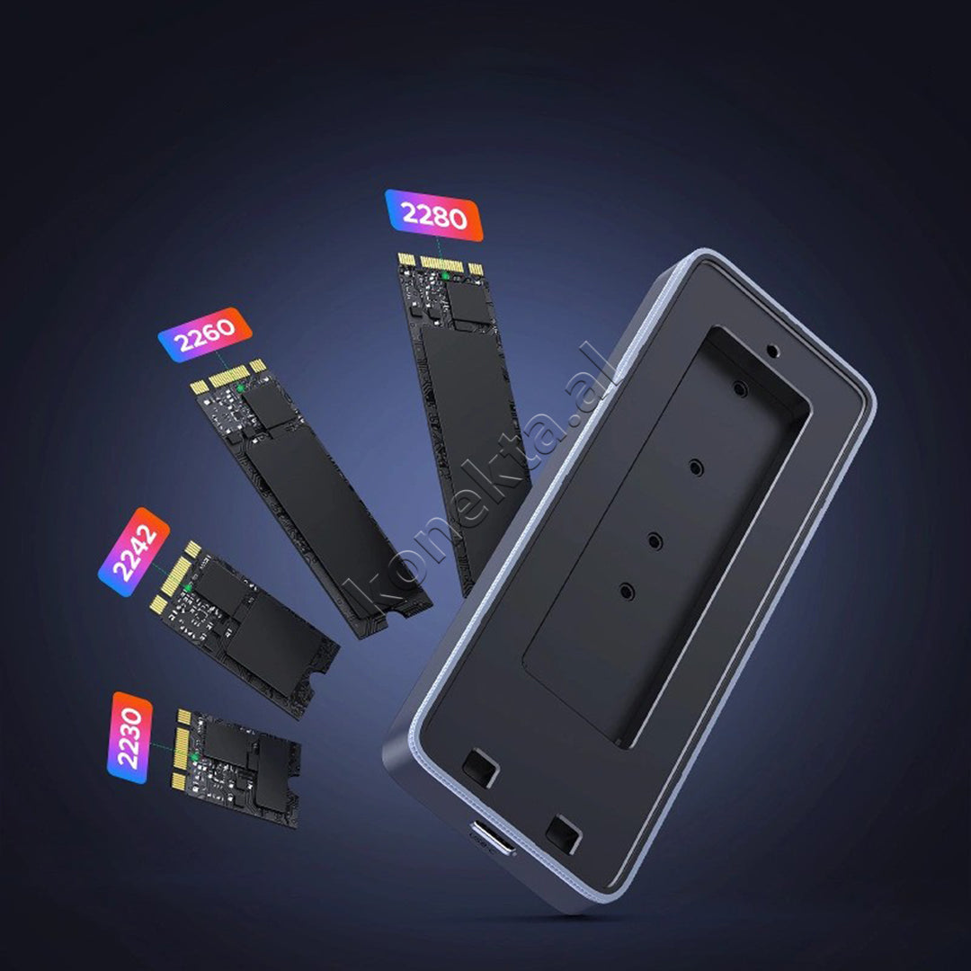 Mbajtese Per SSD M.2 NVMe/SATA Me Porte USB-C 20Gbps Ugreen