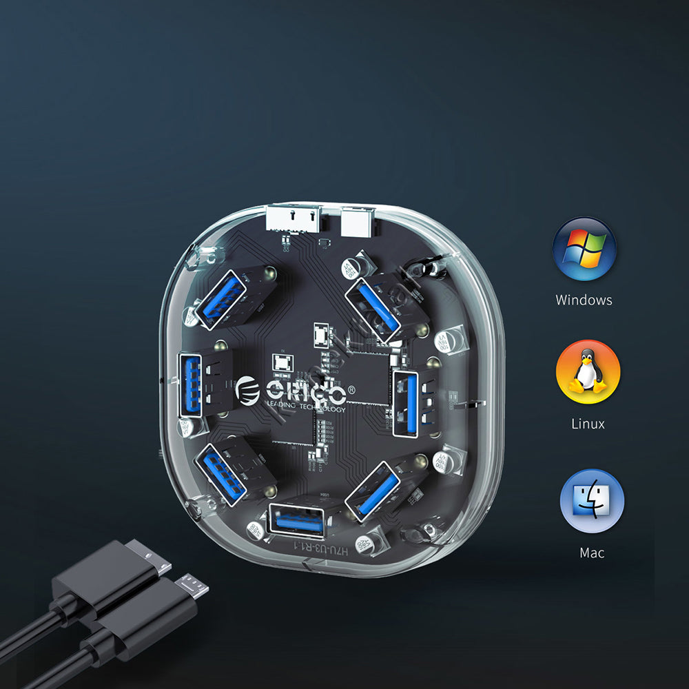 Adaptor Me 7 Porta USB3.0 Per Kompjuter / Laptop Me Porte USB