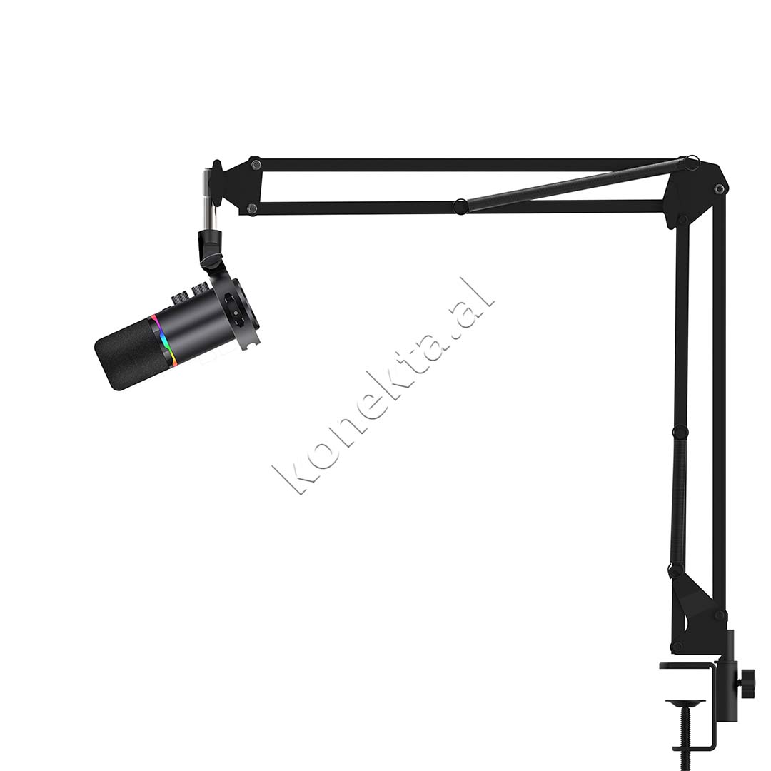 Mikrofon USB/XLR Me Krah Mbajtës Dhe Drita RGB Yanmai