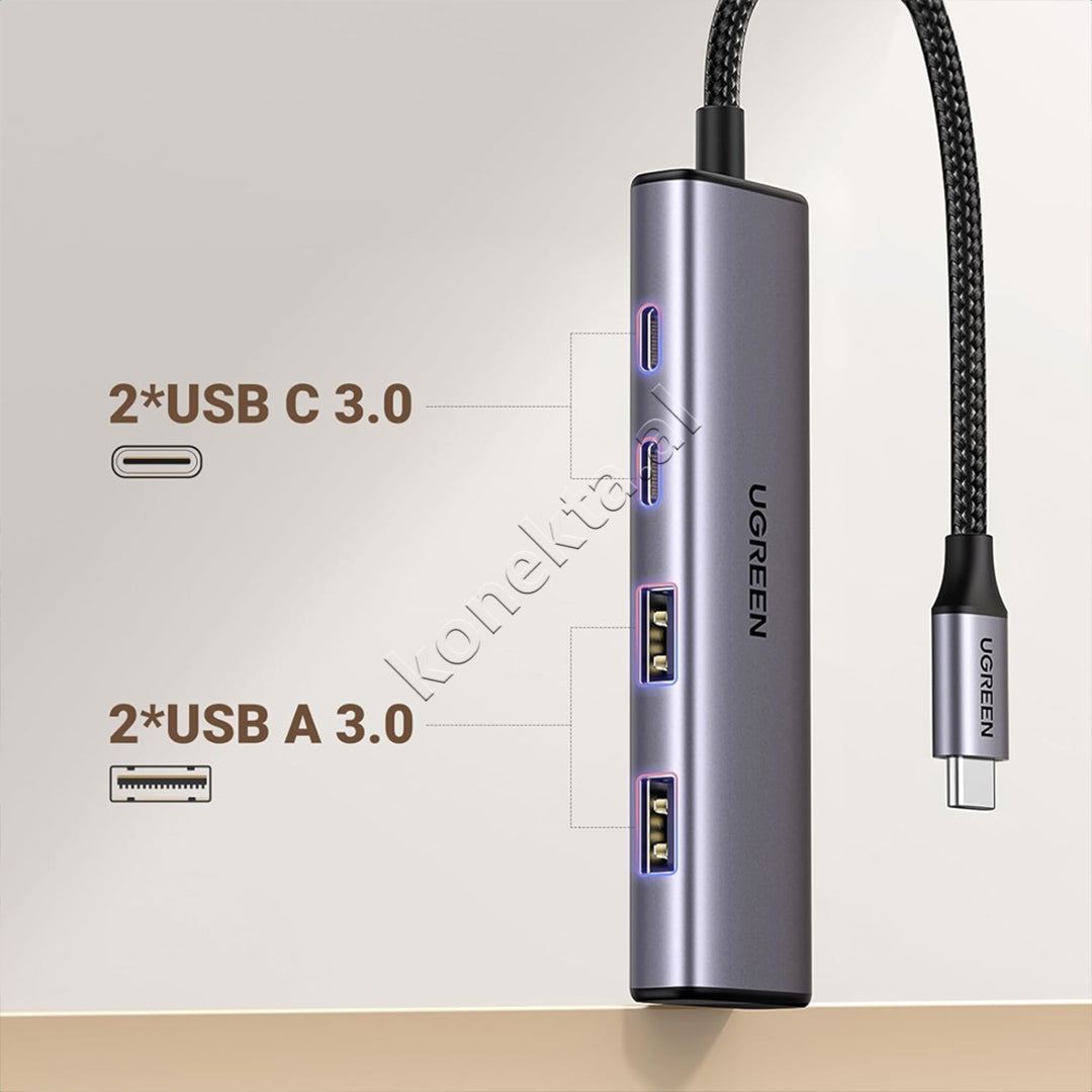 Hub 4 Ne 1 UGreen Me Porta 2xUSB-A + 2xUSB-C 20 cm