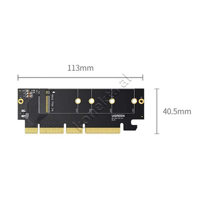 Adaptor PCIe Per SSD M.2 NVMe Me Shpejtesi 64Gbps Ugreen
