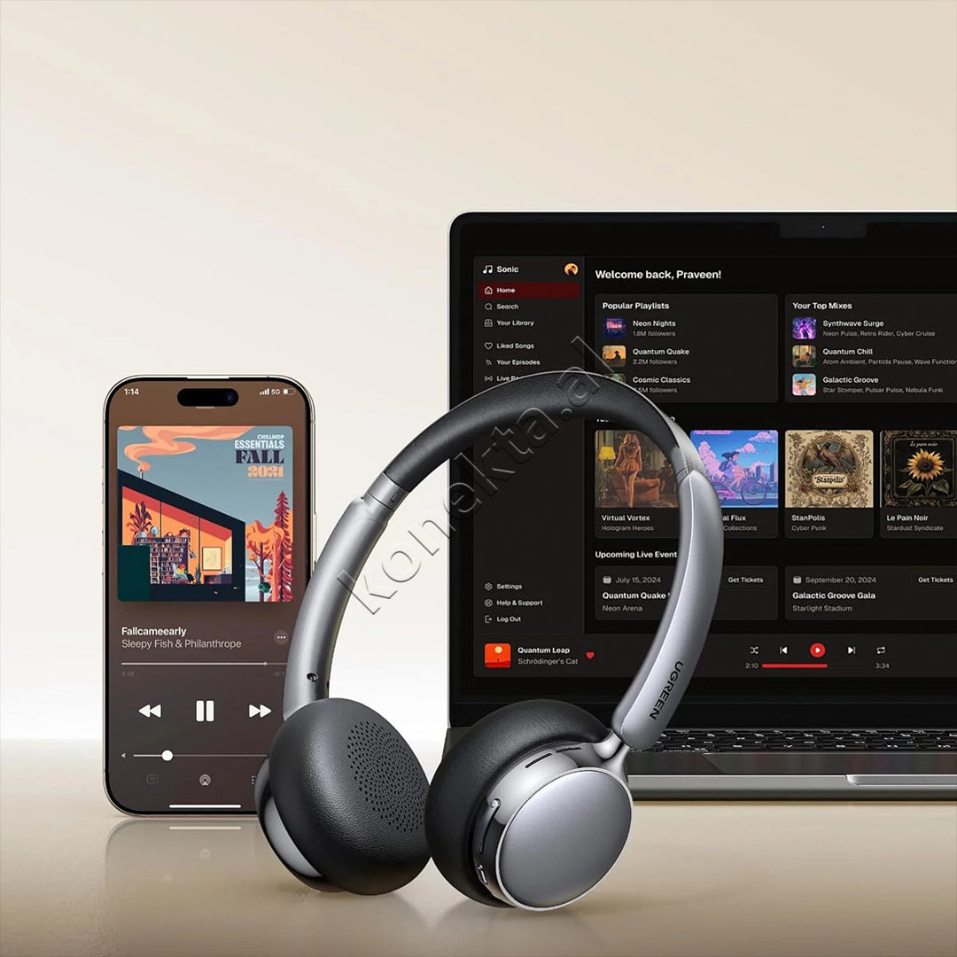 Kufje Me Bluetooth Studio Plus Ugreen