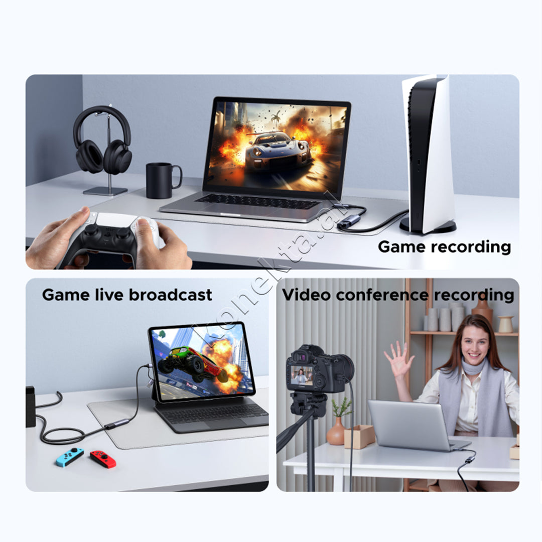 Adaptor Profesional Per Kapje Video HDMI Ne USB/Type-C Ugreen