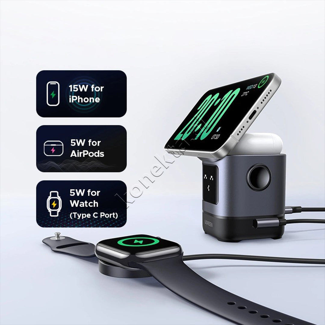 Mbajtese Celulari Magnetike Dhe Karikues Wireless Ugreen Uno 25W