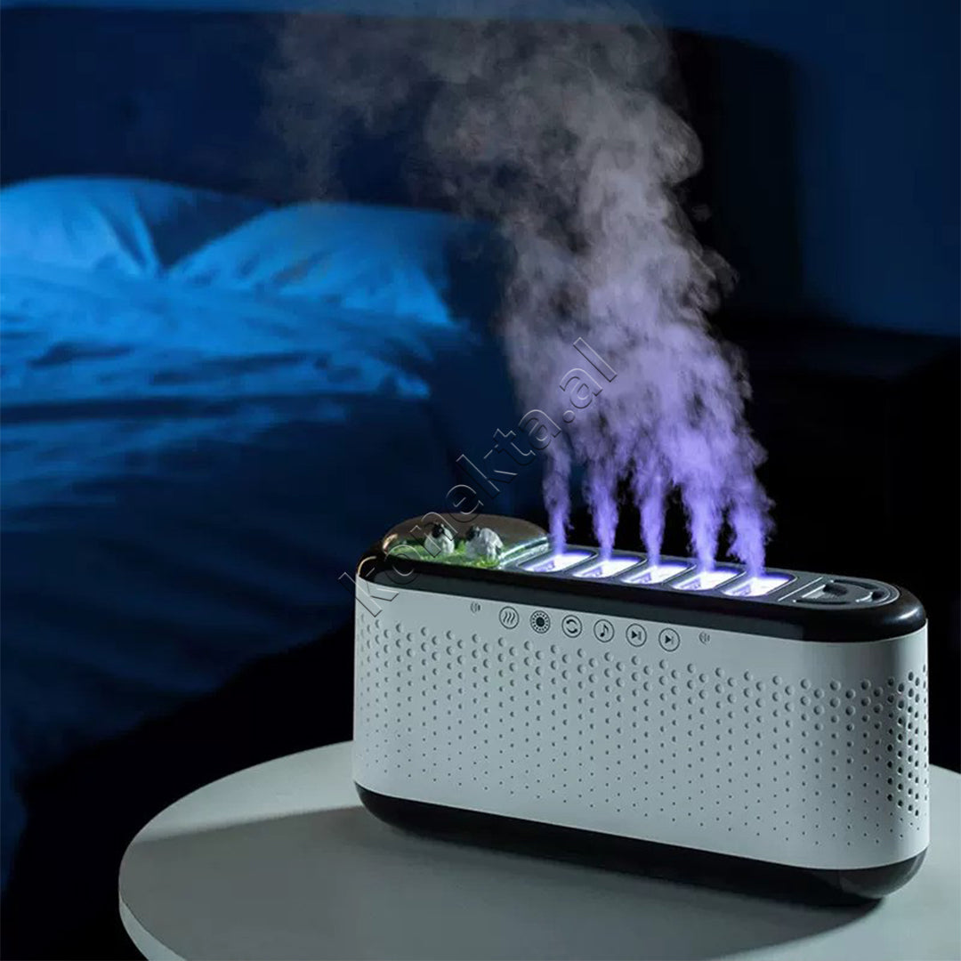 Aromatizues Me Altoparlant Bluetooth Dhe Drite Led 600ml
