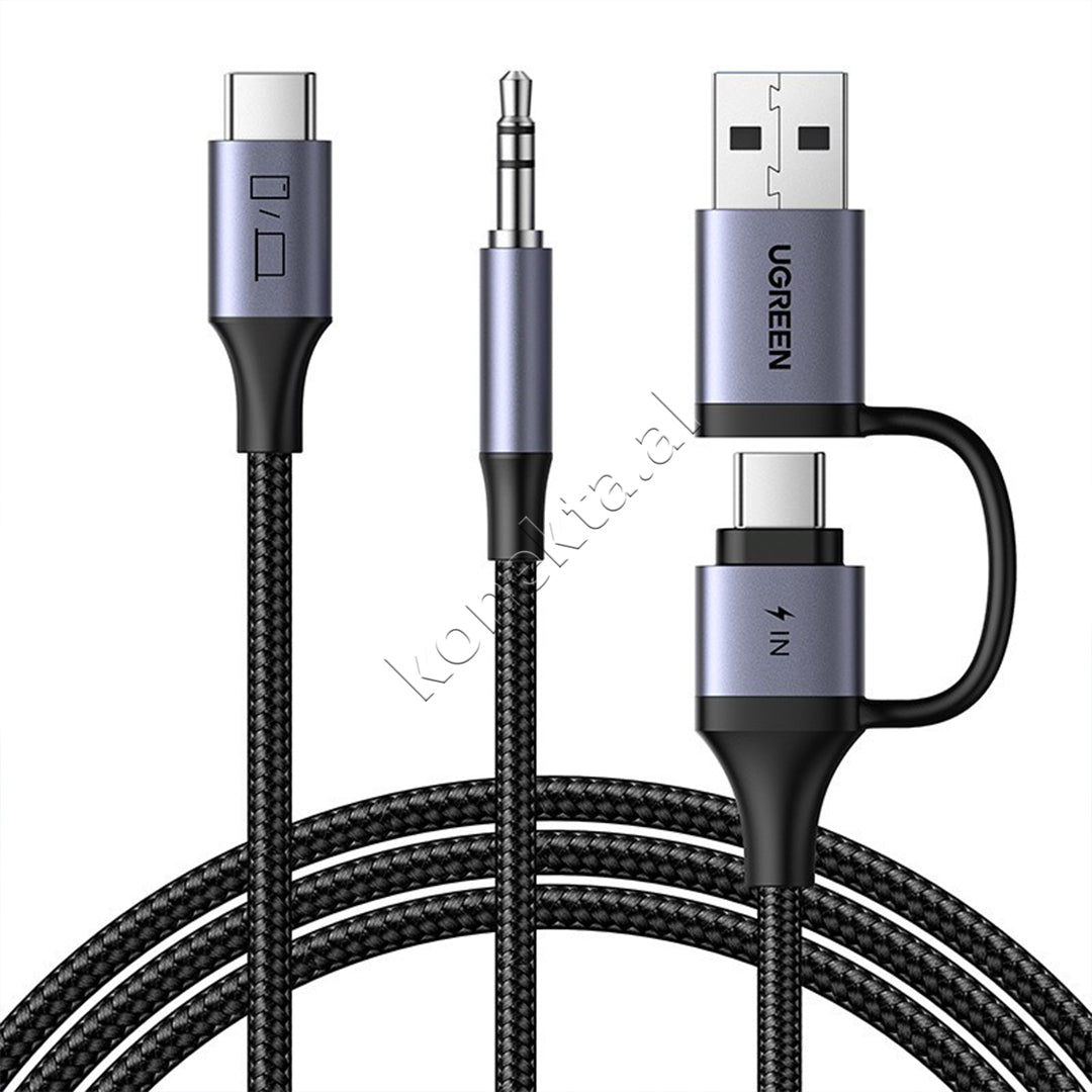 Adaptor Audio 2 Ne 1 USB-C - USB-A/C + AUX Ugreen