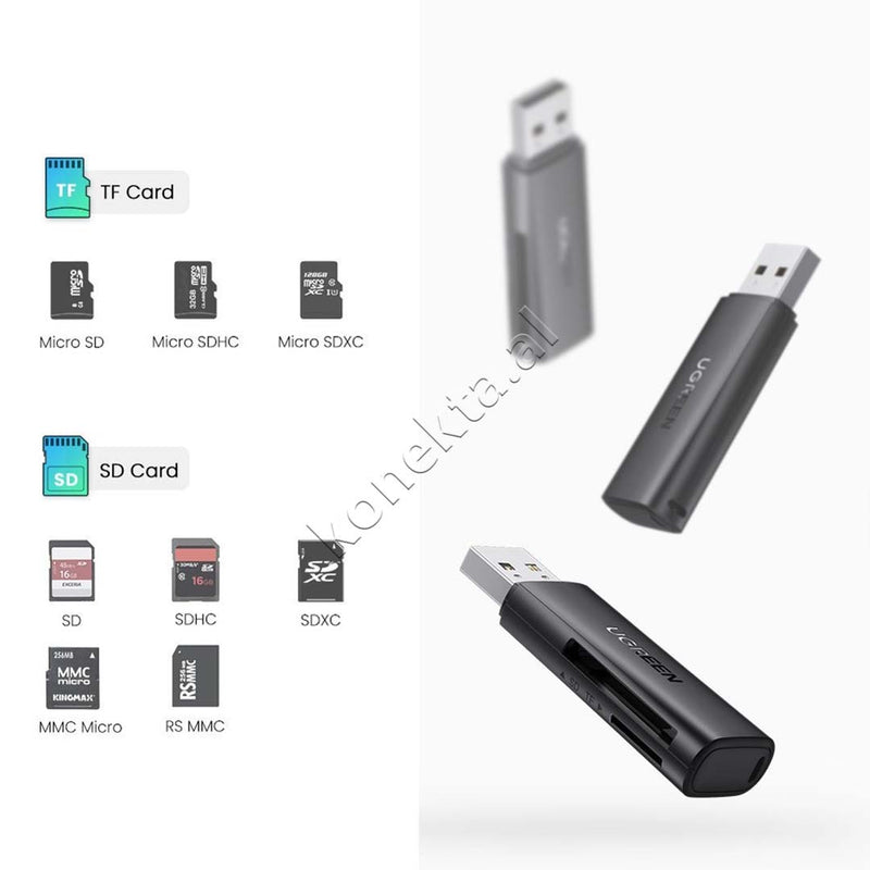 Adaptor Me Porte USB 3.0 Per Karte TF Dhe SD Ugreen