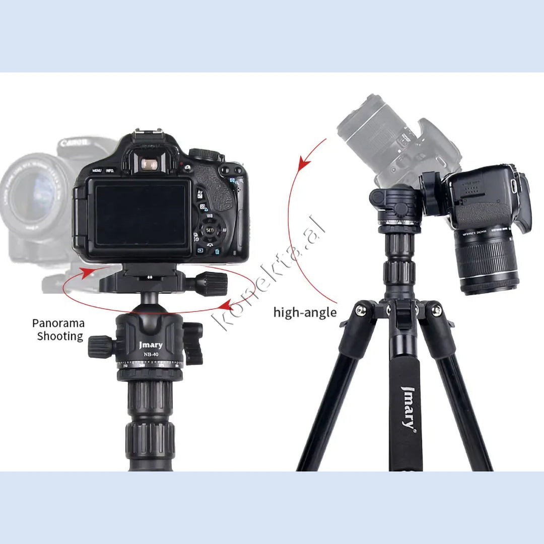 Trekëmbesh (Tripod) i Çmontueshëm si Monopod me Kokë Profesionale  dhe Gjatësi e Kënd Të Gradueshëm për Kamera, Telefon, Tablet ,GoPro, SLR,  Etj.