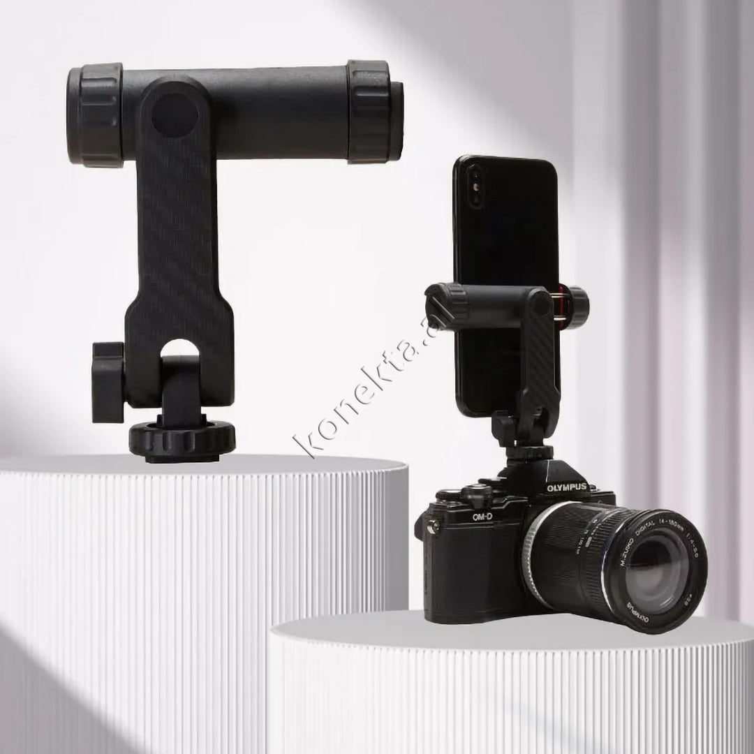 Mbajtëse Telefoni me Rrotullim 360° Për Kamera ose Tripod