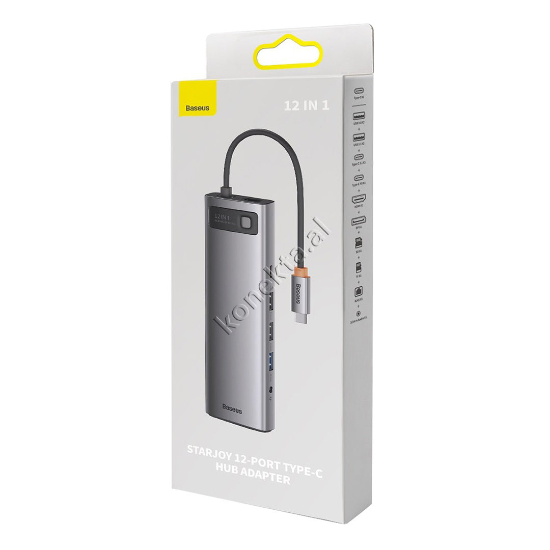 Adaptor i Sofistikuar Modern Type-C Me 12 Porta Multifunksionale Per Telefon / Tablet / Laptop