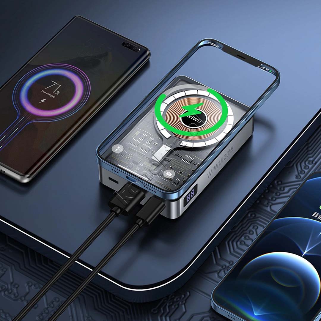 Bateri E Jashtme Magnetike 10000mAh 22.5W Wiwu