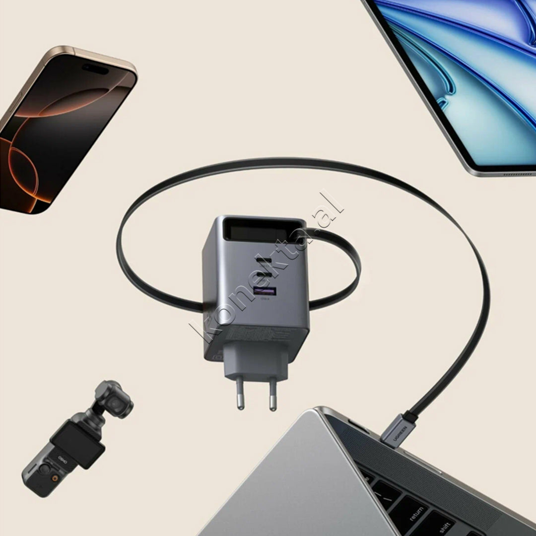 Adaptor Karikimi Nexode Pro 100W GaN Me Fishe USB-C Ugreen