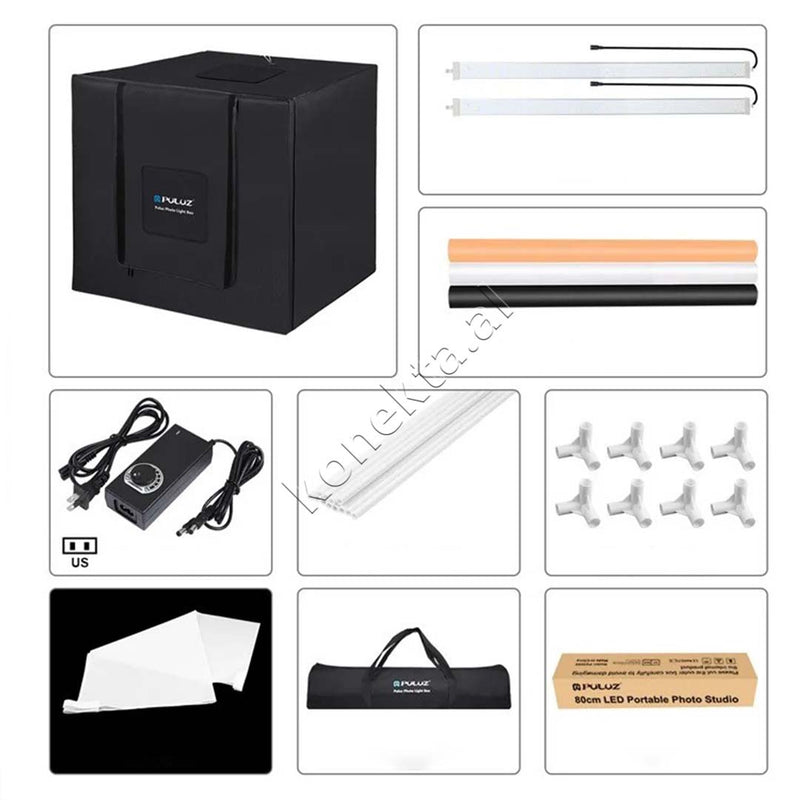 Studio Box Me Drite LED Per Fotografi Dhe Video Profesionale