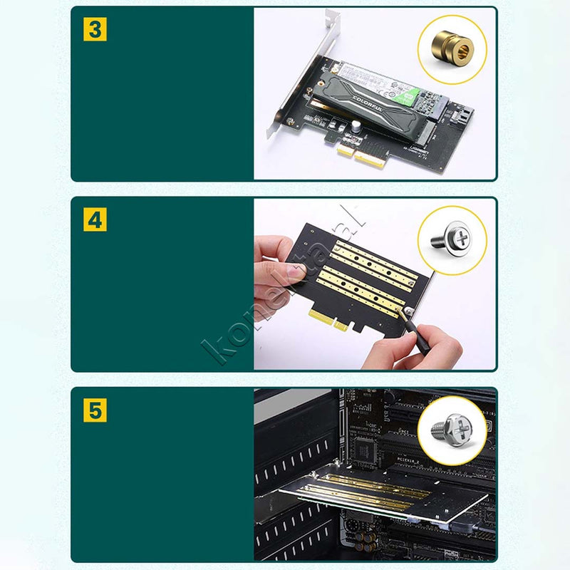 Kartë Zgjeruese UGREEN PCIe 3.0 x4 në SSD M.2 M-Key / B-Key