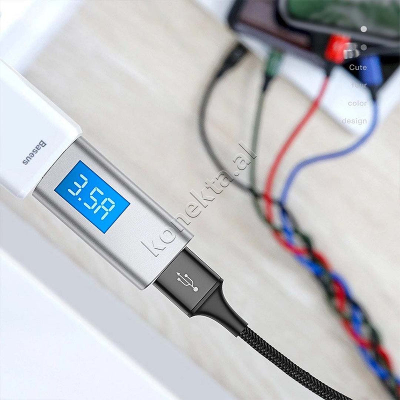 Kabell Karikimi Baseus 4 Ne 1 USB-A Ne 2xLightning, 1xUSB-C & 1xMicro USB 3.5A 1.2m