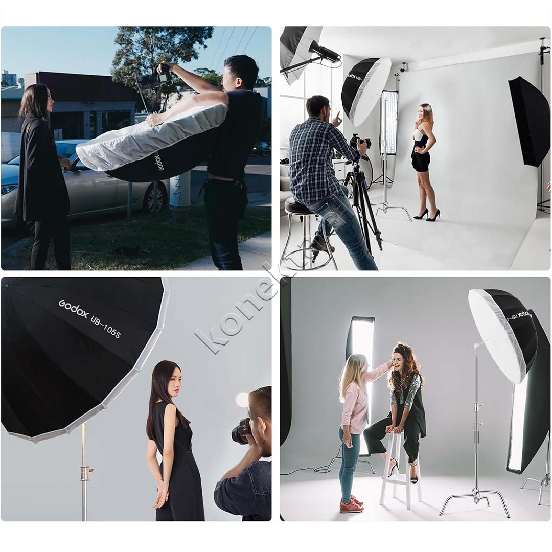 Cader Parabolike e Argjendte 105cm Godox UB-105S