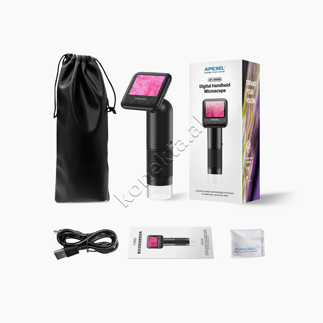 Mikroskop Digjital 400–800X Me Ekran LCD Apexel