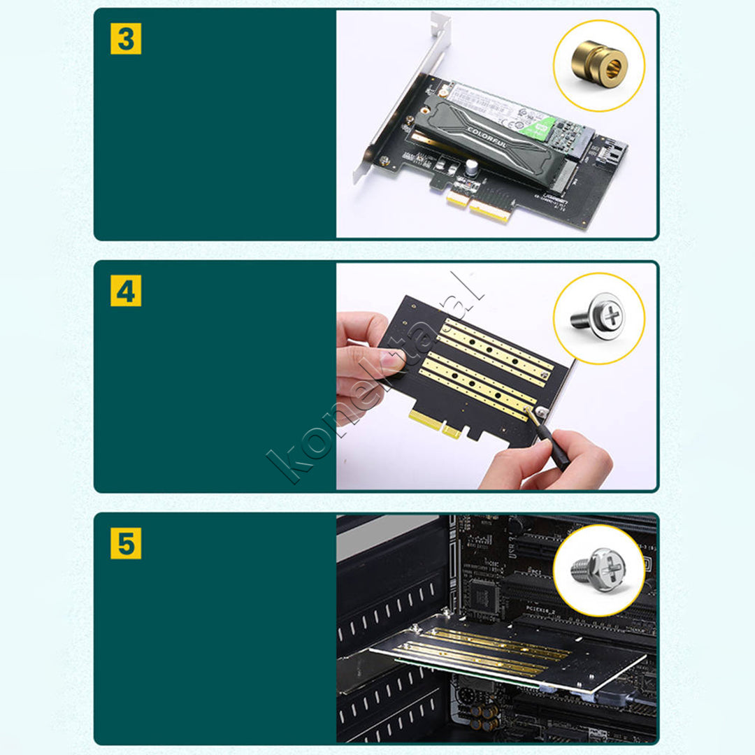 Kartë Zgjeruese UGREEN PCIe 3.0 x4 në SSD M.2 M-Key / B-Key