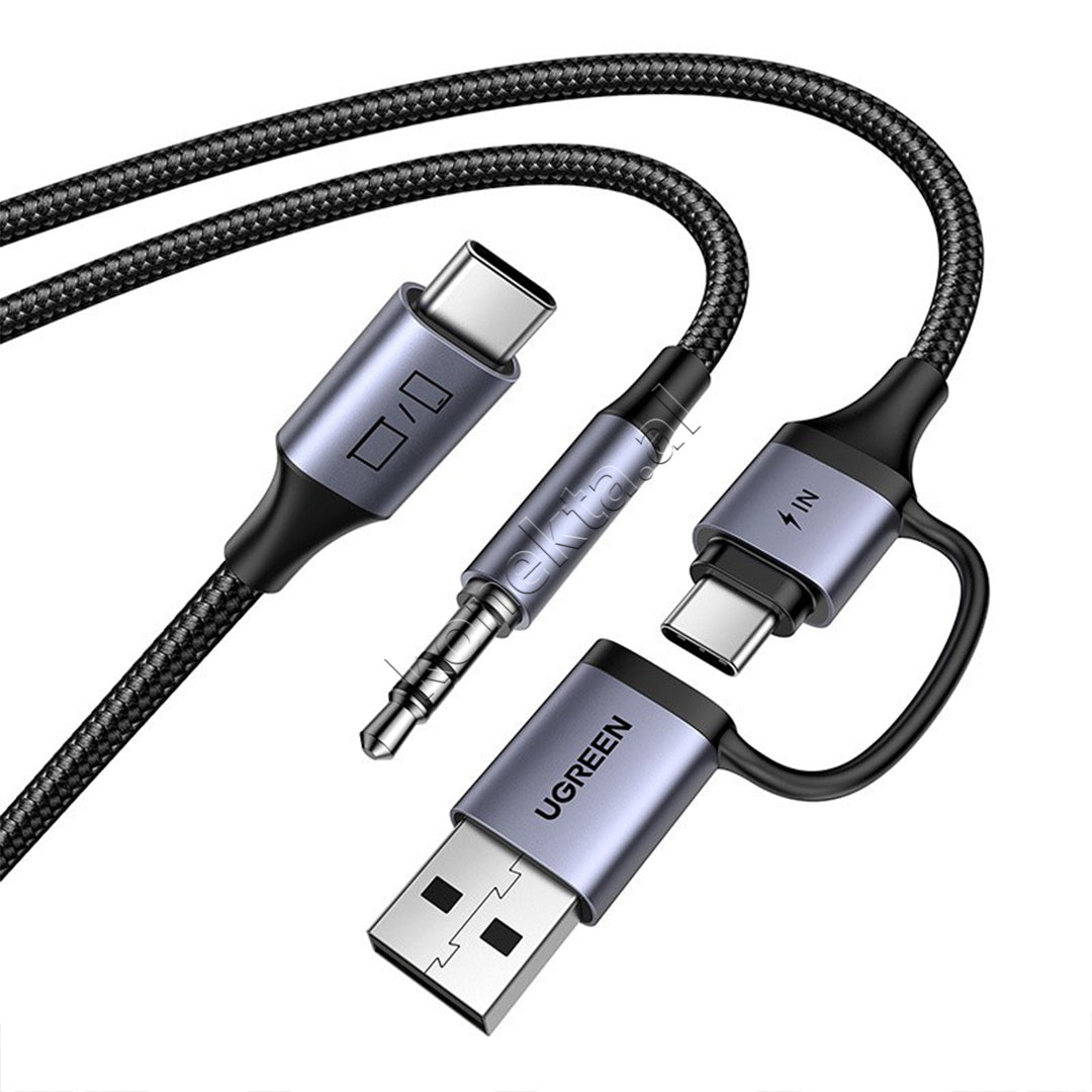Adaptor Audio 2 Ne 1 USB-C - USB-A/C + AUX Ugreen