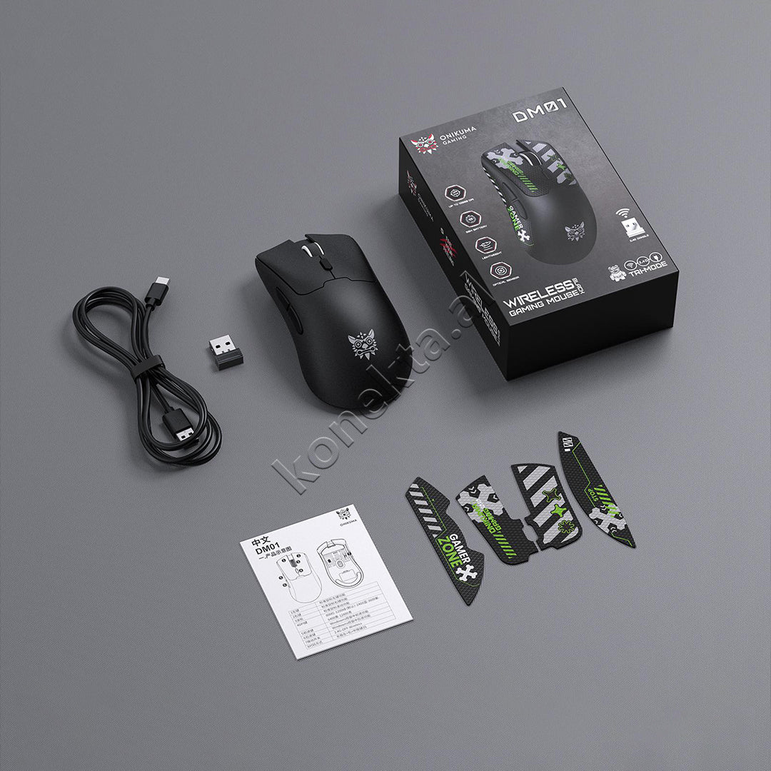 Maus Gaming Wireless Tri-Mode 12800 DPI Onikuma
