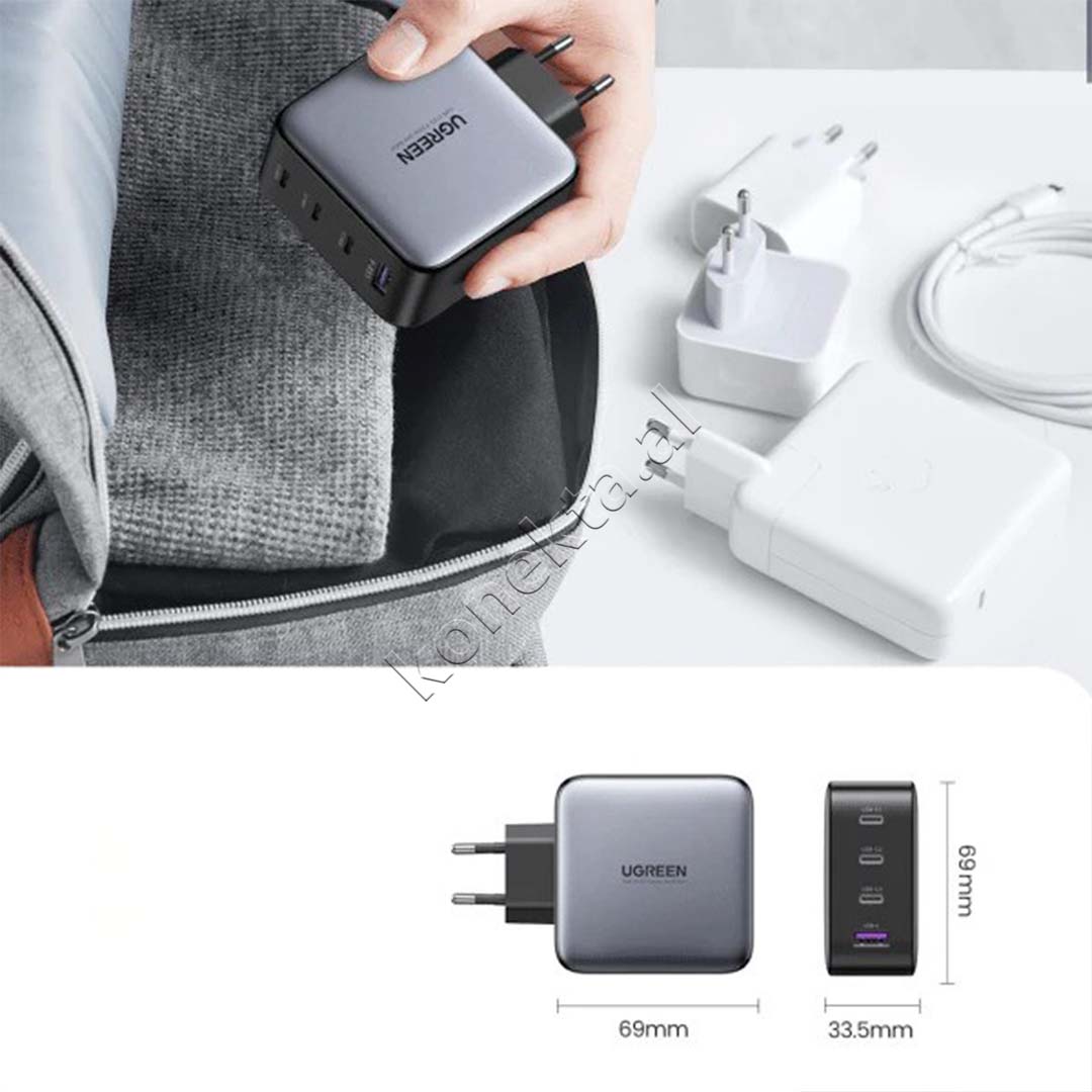 Adaptor Karikimi Nexode 100W Ugreen Me Porta 3xUSB-C & 1xUSB-A