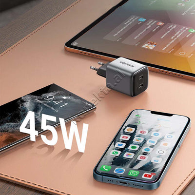 Adaptor Karikimi Gan 45W UGreen Me Dy Porta USB-C