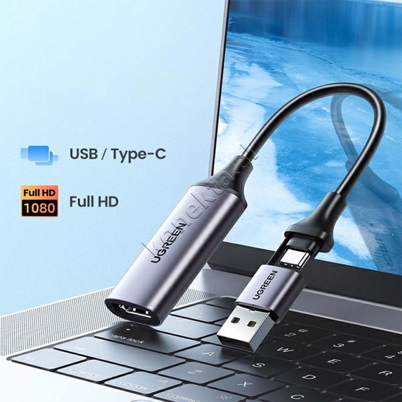 Adaptor Kabell Nga HDMI 4K @60Hz Ne USB-A & USB-C Ugreen