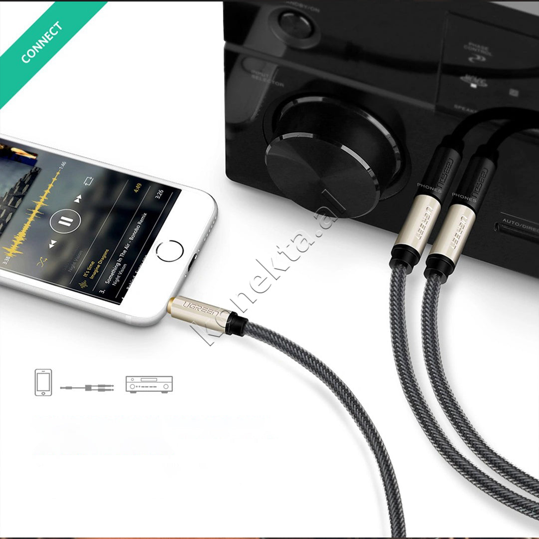 Kabell Audio 3.5mm Ne 2x6.35mm 2m Ugreen