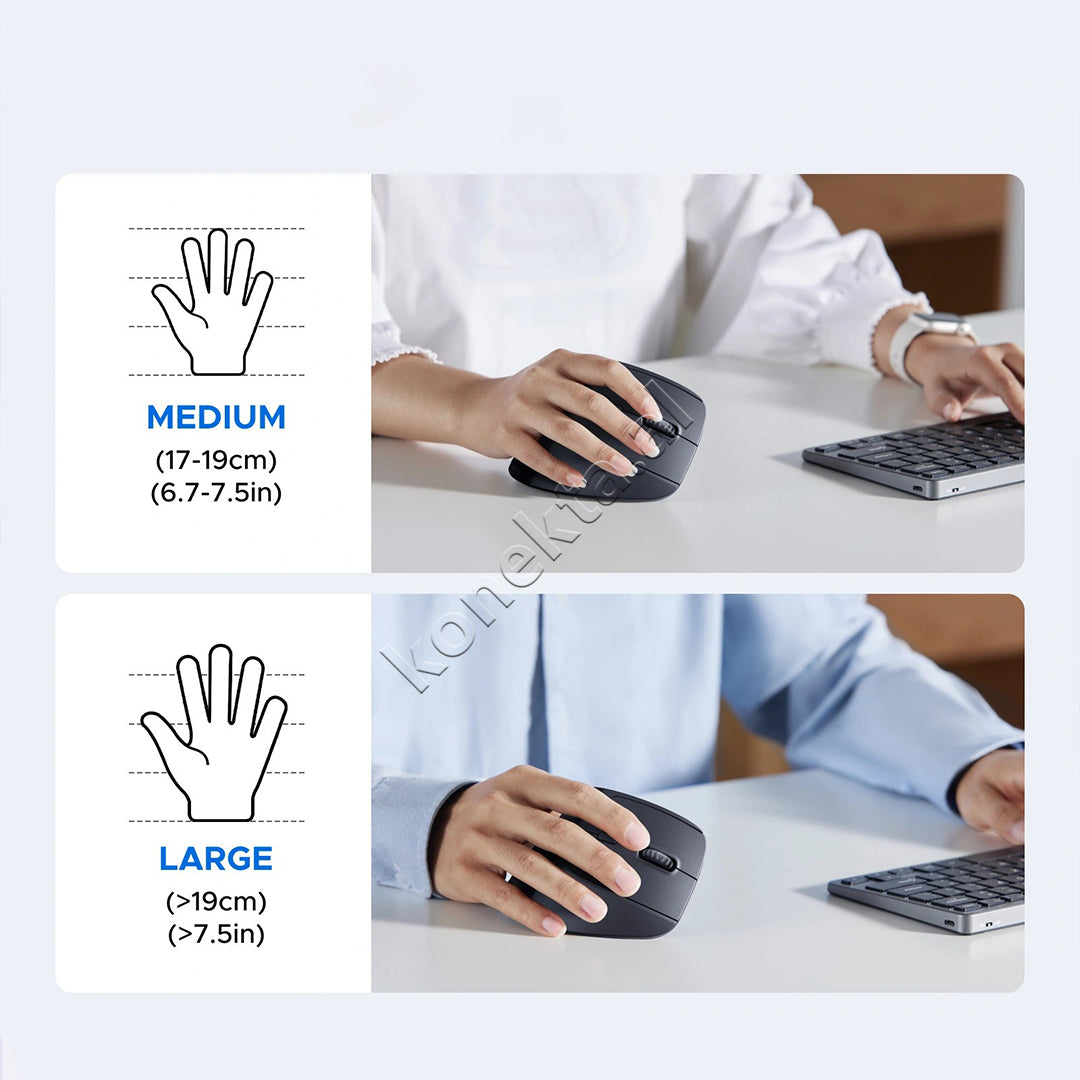 Maus Vertikal Wireless Me Bluetooth Ugreen  4000 DPI