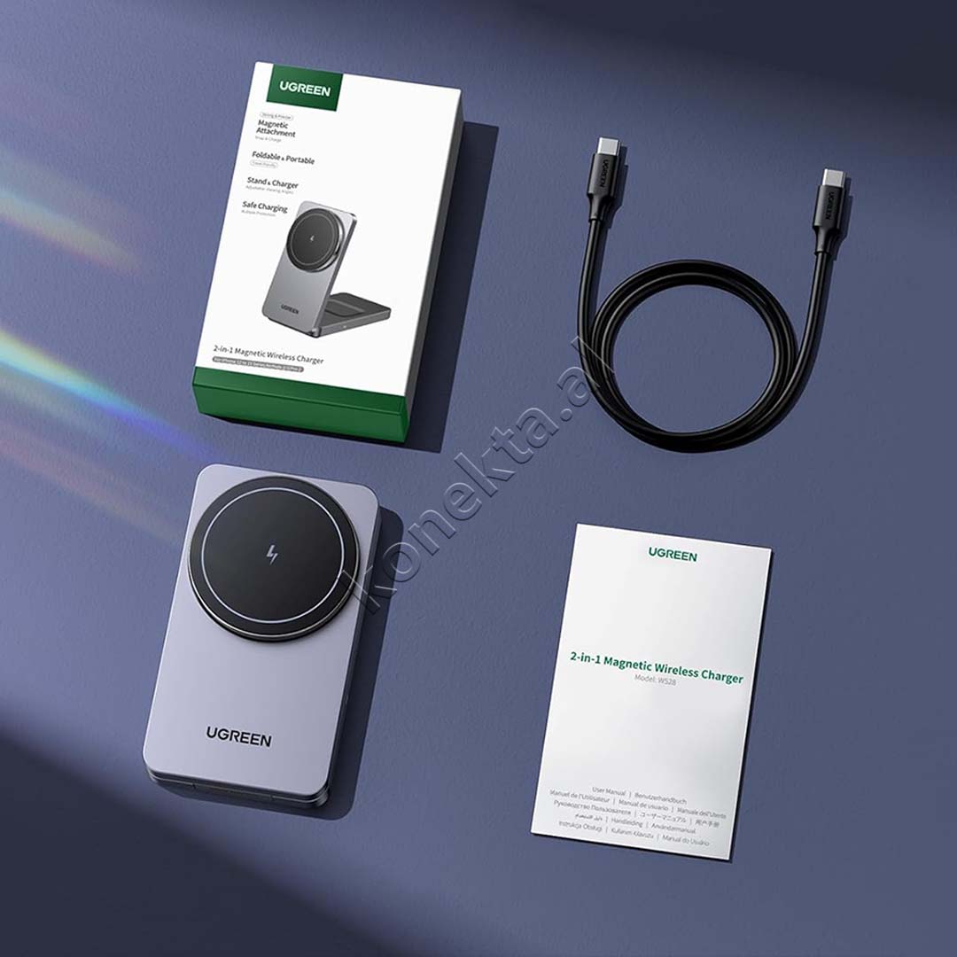 Karikues Wireless Magnetik UGreen 15W 2 Ne 1