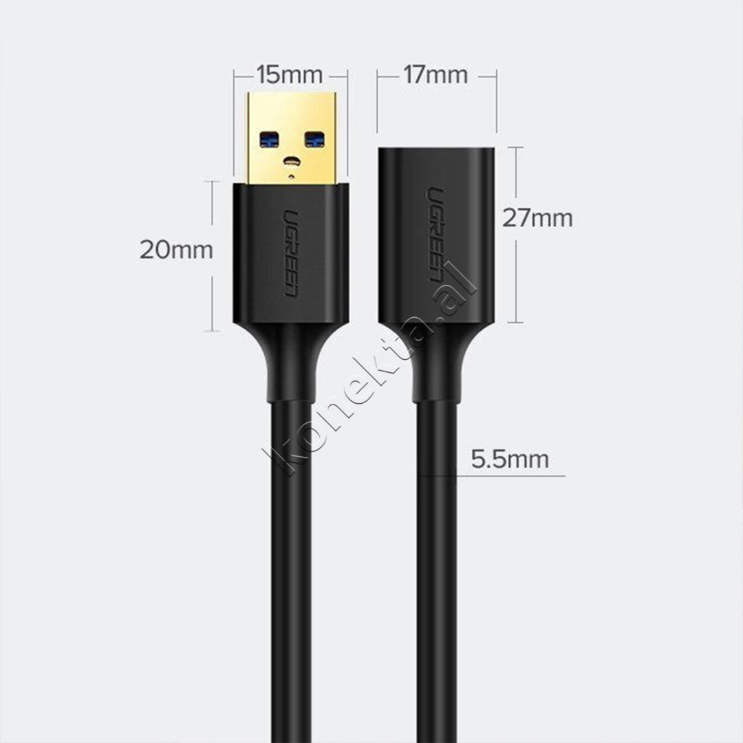 Kabell USB-A 3.0 (F) Ne USB-A 3.0 (M) Ugreen 3m