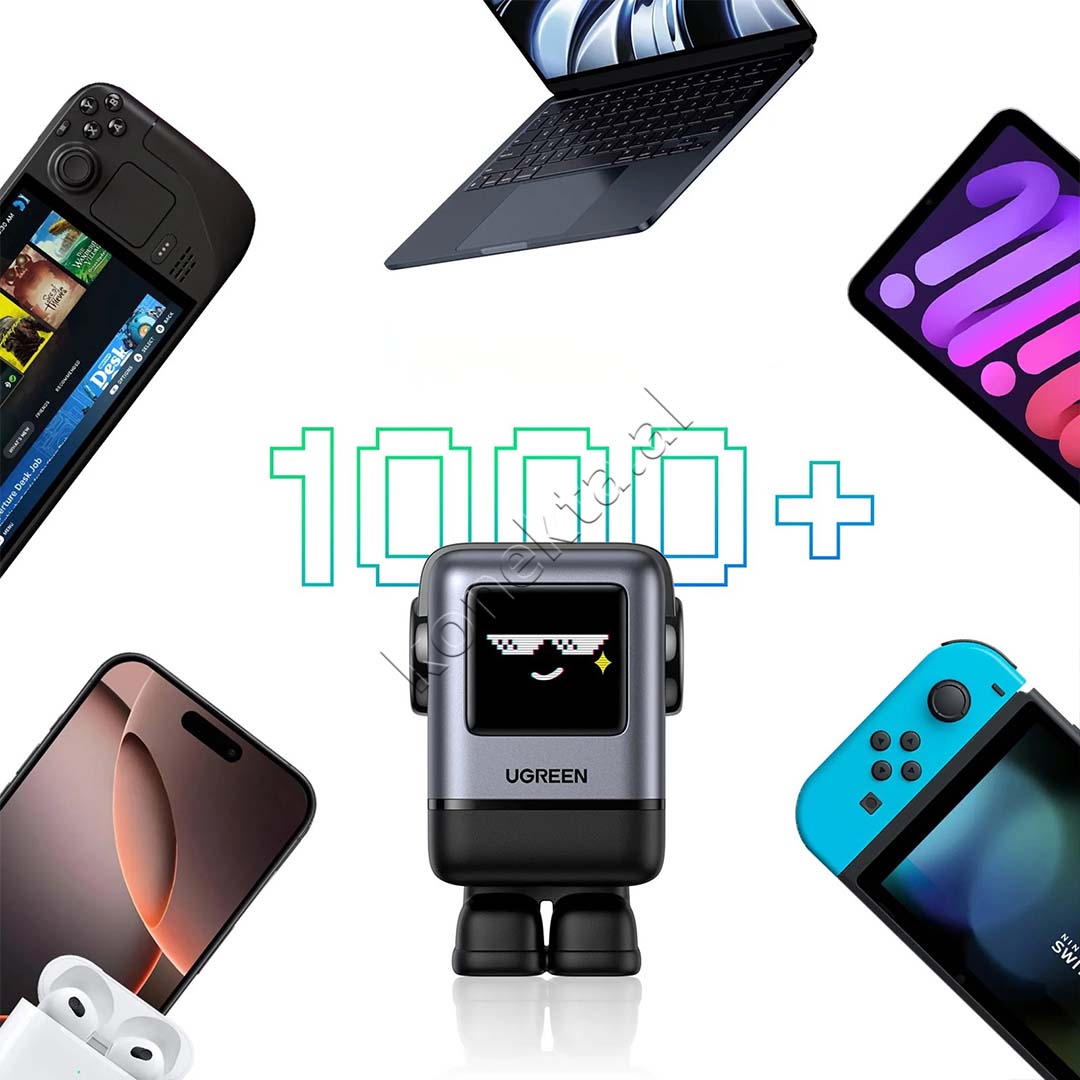 Adaptor Karikimi Uno 100W GAN Ugreen Me Porta 3xUSB-C & 1xUSB-A