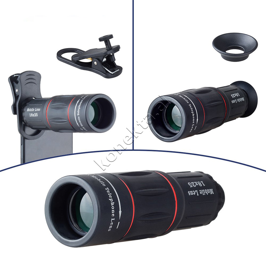 Lente Zmadhuese 18X Per Telefon Apexel Me Kapese Dhe Tripod