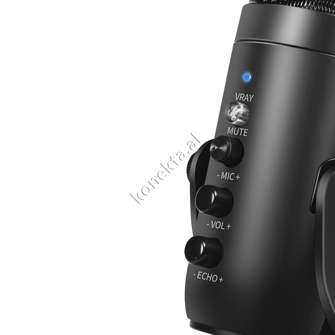 Mikrofon Profesional me Kokë Kapacitive me Drejtim Hypercardioid dhe Amplifikues të Integruar për Regjistrim Profesional të Zërit