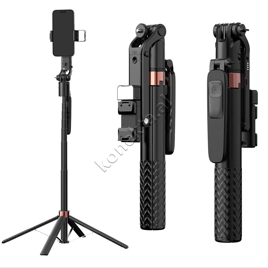 Trekembesh (Tripod ) Dhe Selfie Stick Per Telefon Me Sensor Ndjekjeje Inteligjent 360° Me Drite