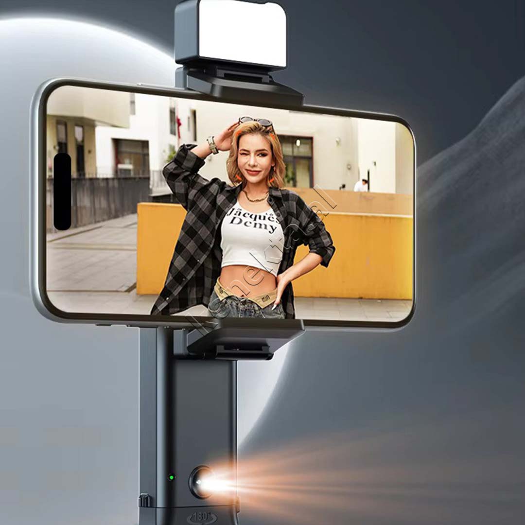 Trekembesh (Tripod ) Dhe Selfie Stick Per Telefon Me Sensor Ndjekjeje Inteligjent 360° Me Drite