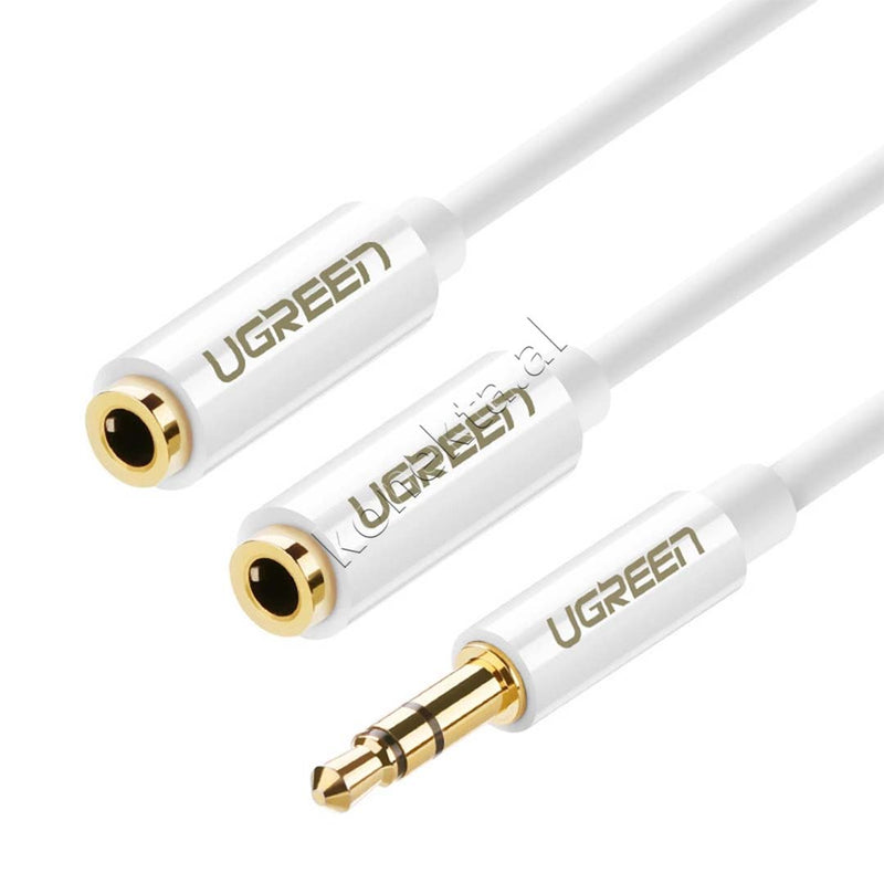 Kabell Adaptor Aux 3.5mm Ne 2 Aux Femra Per Audio Dhe Mikrofon UGreen