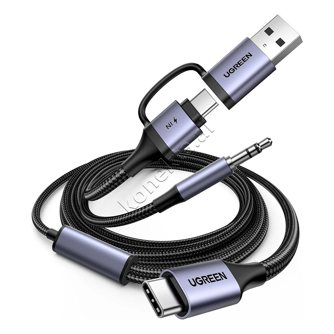 Adaptor Audio 2 Ne 1 USB-C - USB-A/C + AUX Ugreen