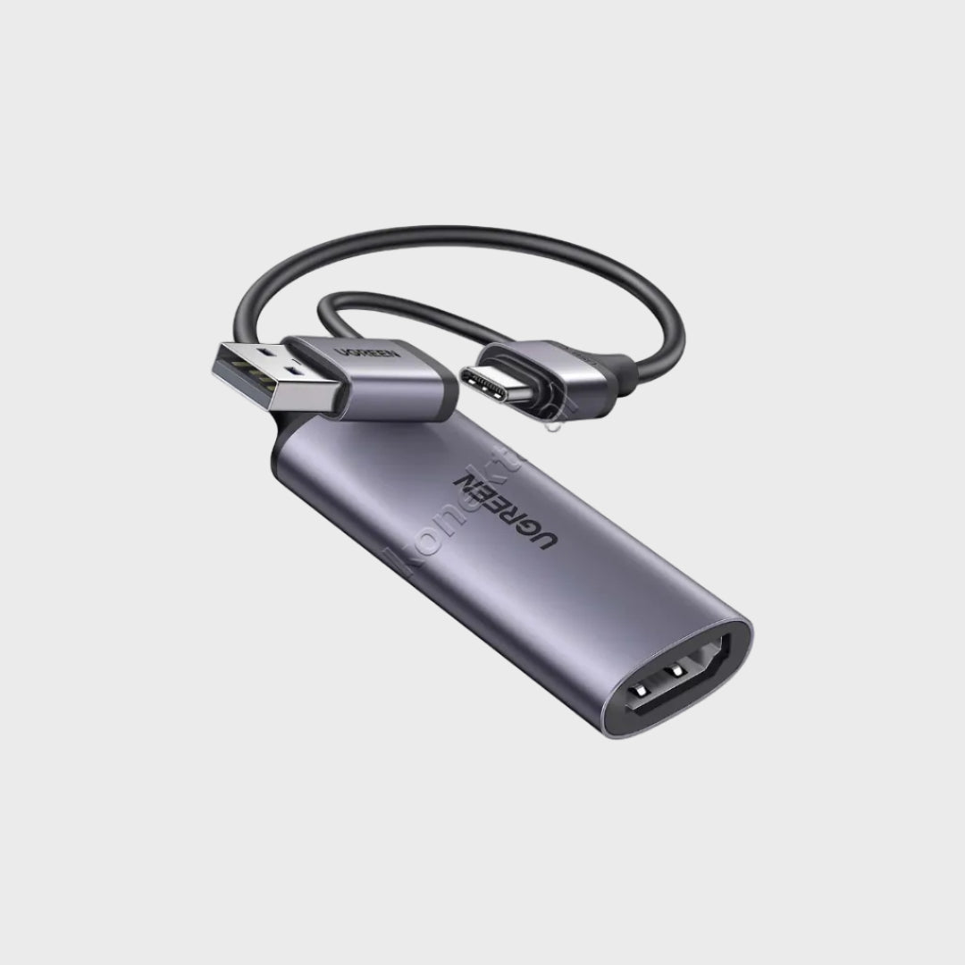 Adaptor Kabell Nga HDMI 4K @60Hz Ne USB-A & USB-C Ugreen