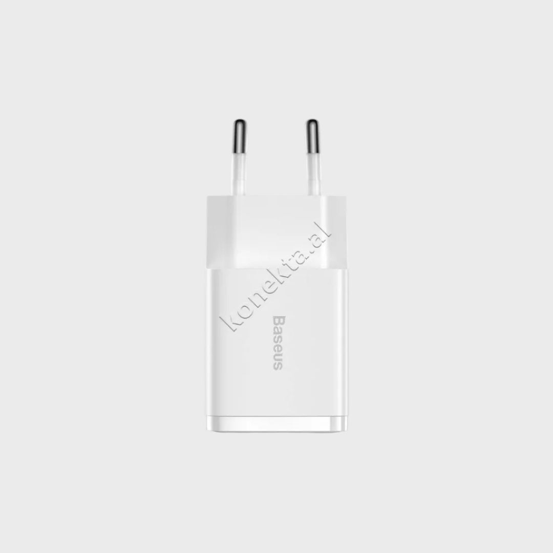 Adaptor Karikimi 10.5W Me Dy Porta Usb-A Baseus KOKE KARIKUESI E BARDHE 
