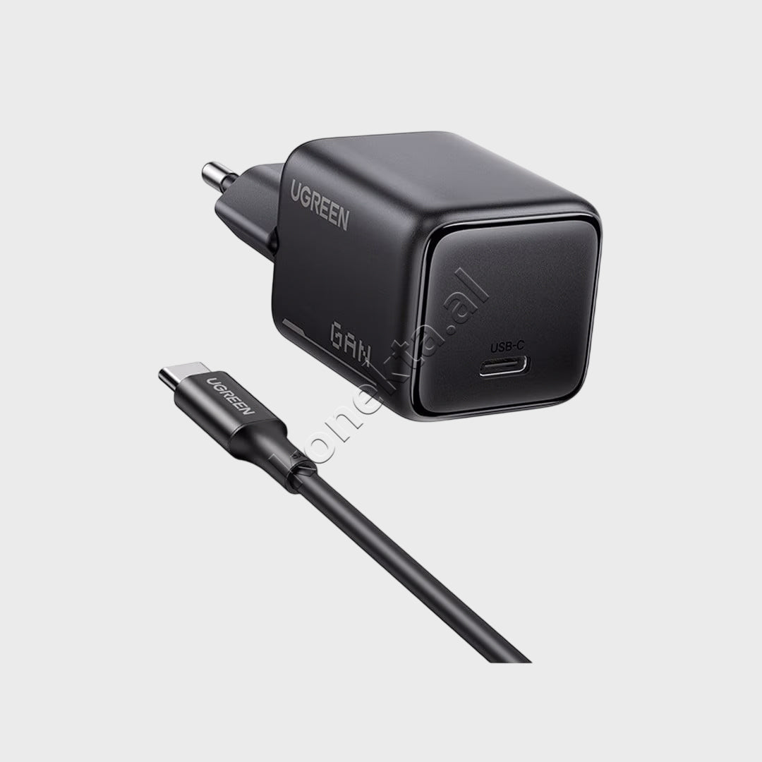 Adaptor Karikimi 25W GaN Ugreen Me Kabllo USB-C Ne USB-C 1m