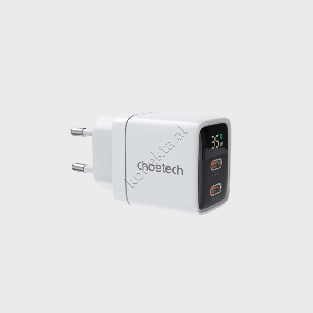 Adaptor Karikimi 35W Me 2 Porta Type-C Dhe Display Choetech