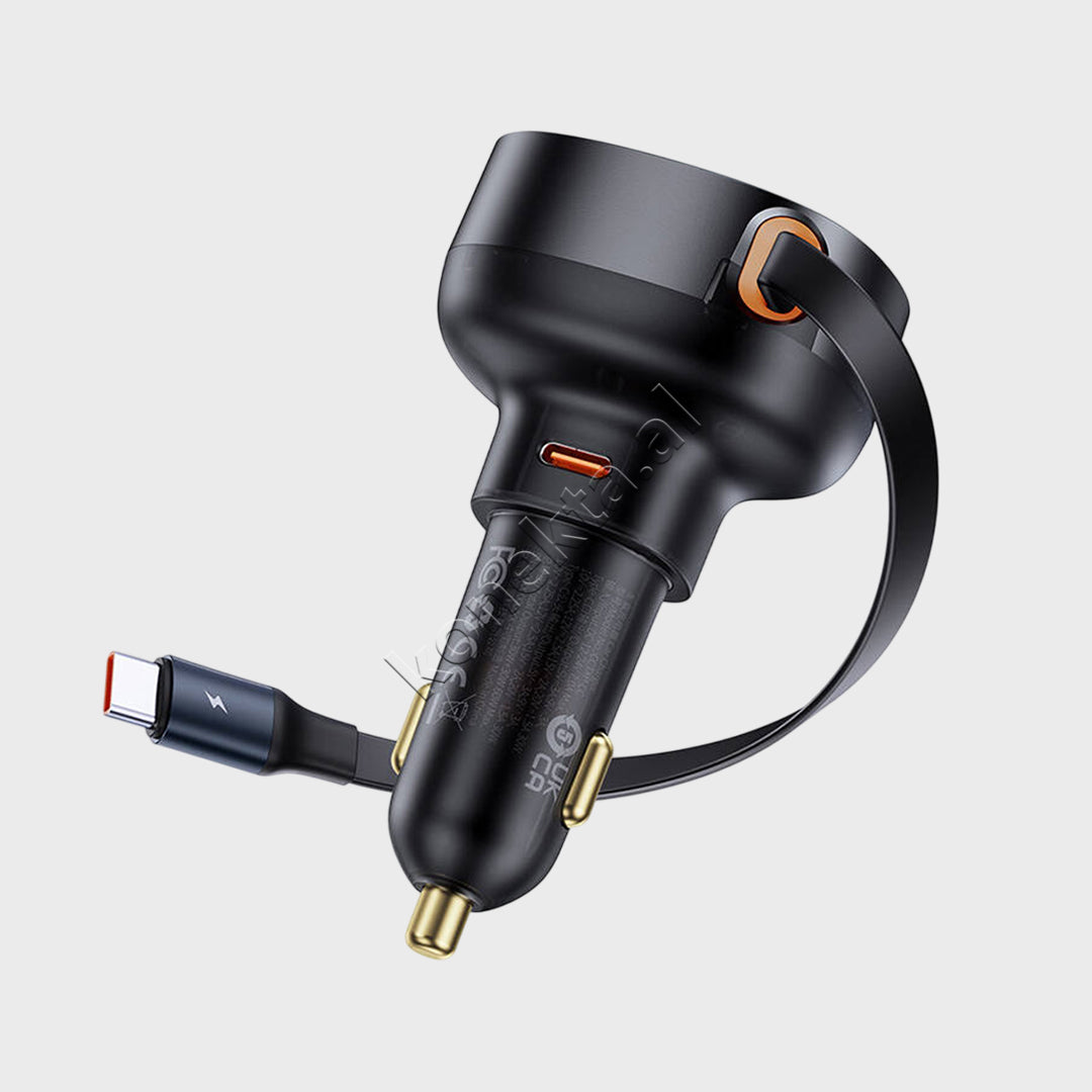 Adaptor Karikimi Per Makine 60W Me Fishe Type-C Te Terheqshme Baseus