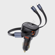 Adaptor Karikimi Per Makine 60W Me Porte USB-A Dhe Fishe Lightning & Type-C Baseus