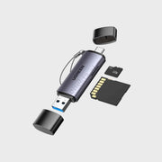 Adaptor Ugreen Me Portë USB-A dhe USB-C  Për Kartë TF Dhe SD