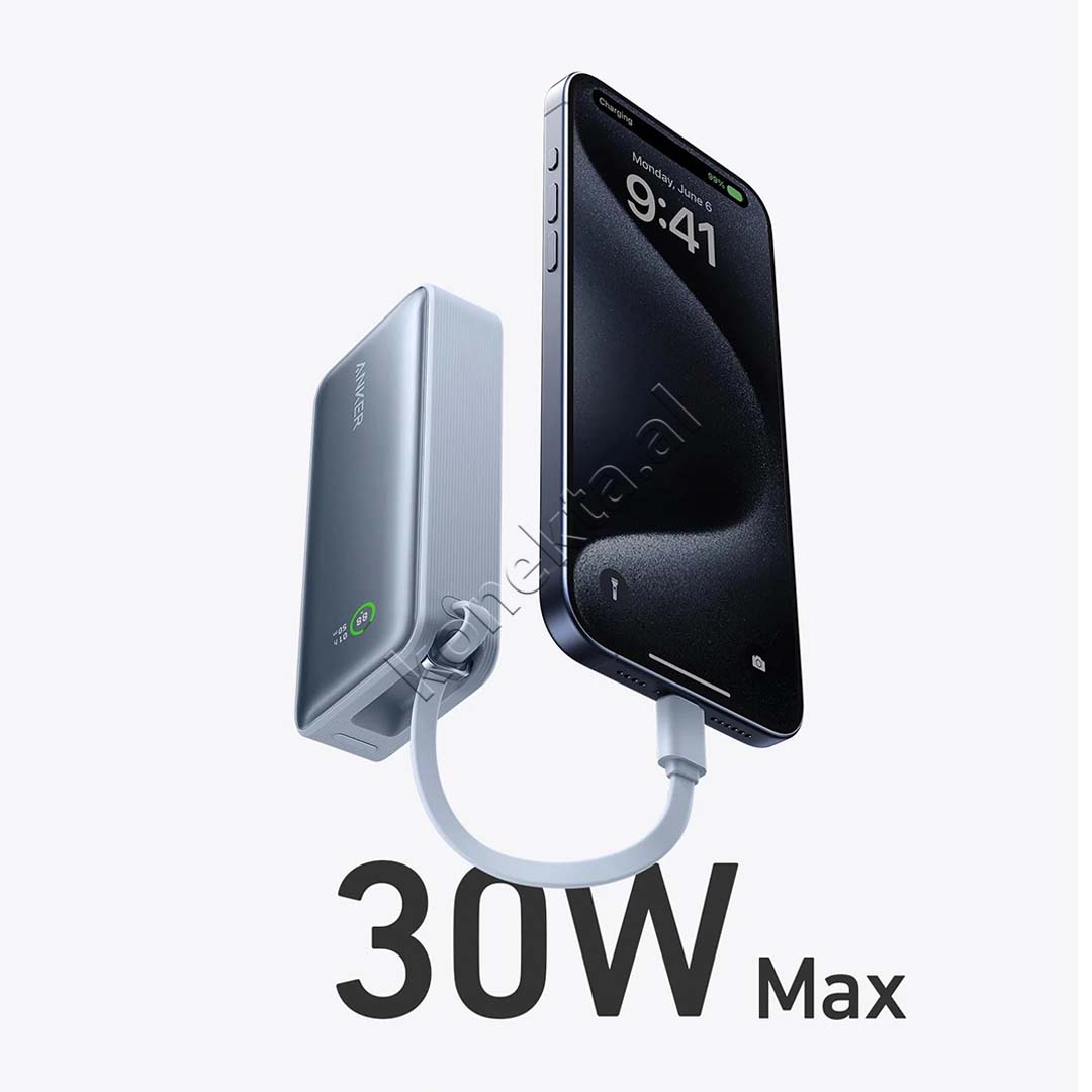 Bateri e Jashtme Anker 10000mAh 30W Me Fishe Type-C Te Terheqshme