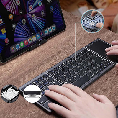 Tastiere Wireless E Palosshme Me Bluetooth Dhe Touchpad Per Kompjuter Ose Laptop