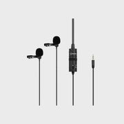 Mikrofon Lavalier Dual Gjitheperfshires Me Kabell