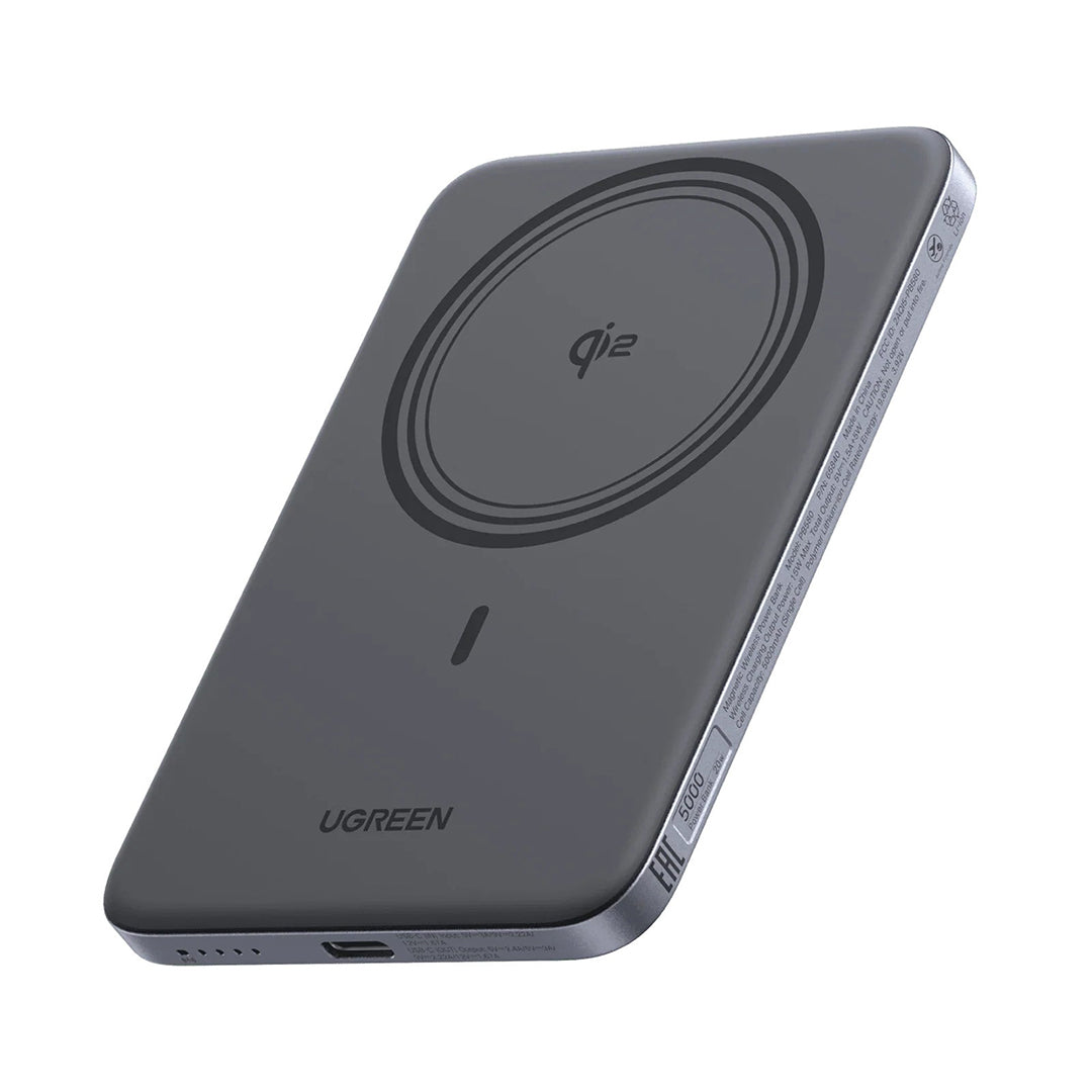 Bateri E Jashtme 5000mAh Me Karikim Qi2 15W Ugreen MagFlow Air