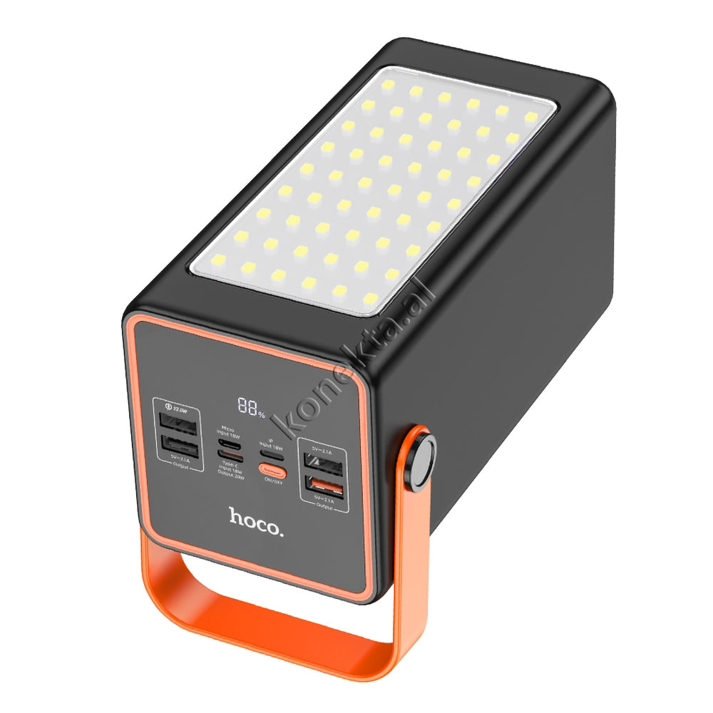 Bateri E Jashtme Hoco 90000mah Me Drite të Fuqishme LED, Shumë Porta Dhe Karikim Te Shpejte 22.5W